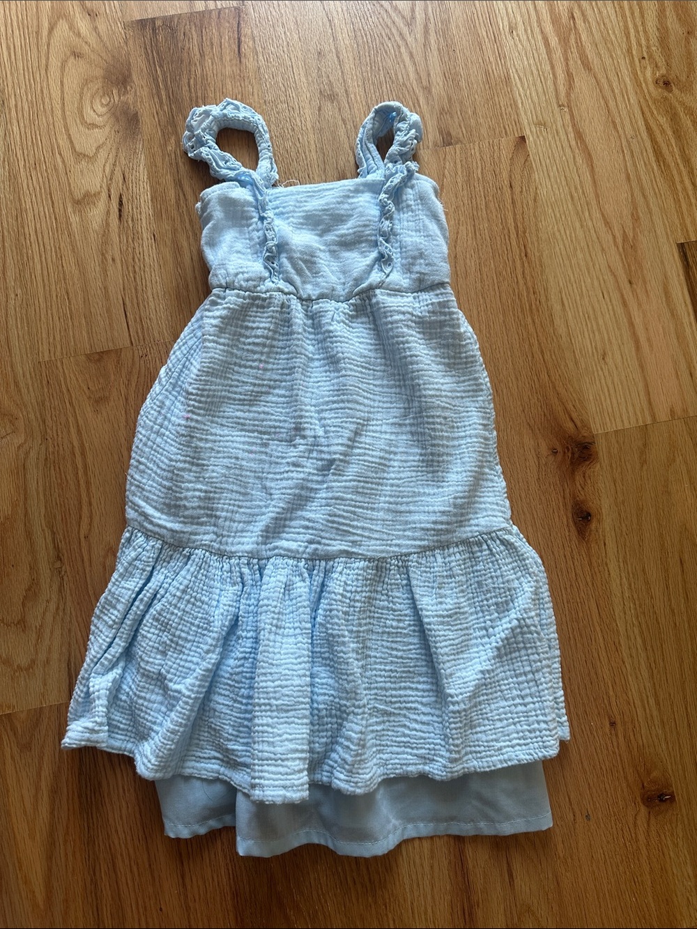 btween Light Blue Ruffle-Trim Sundress
